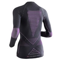 X Bionic Lady Energy Accumulator Evo Damen Shirt Charcoal Fuchsia Fun