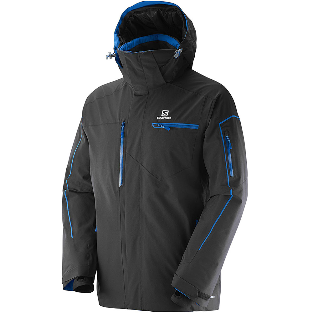 salomon herren skijacke ski jacke open jacket black schwarz blau salomon herren skijacke ski jacke open jacket black schwarz blau