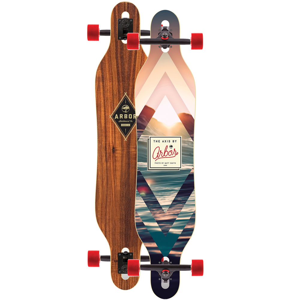 Arbor Axis Drop Through Komplett Longboard Rot FunSportVision