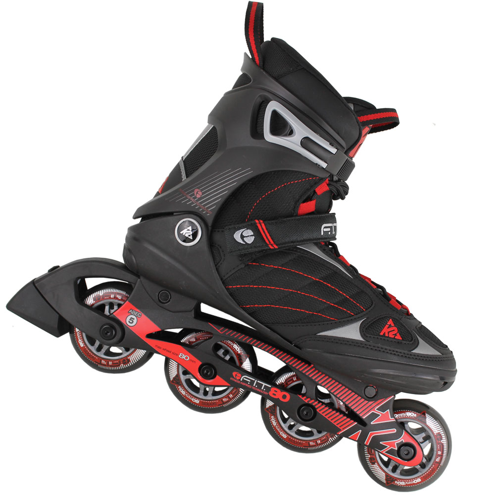 K2 FIT 80 Inline Skates 3040001 (Black Red) 2014 FunSportVision