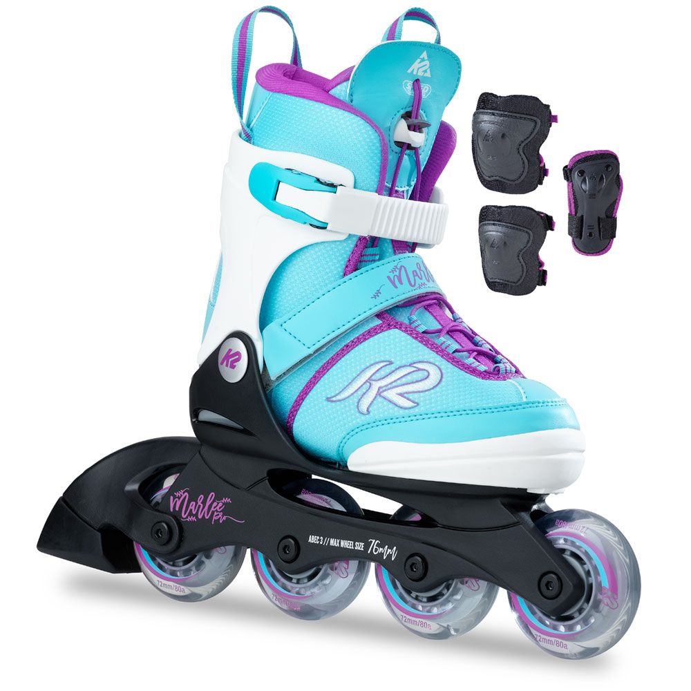 K2 Marlee Pro Pack Junior KinderInlineskates White/Blue/Purple Fun