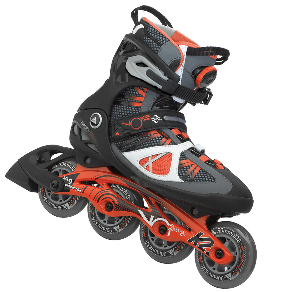 K2 VO2 90 Boa M Inline Skates Black Red 2015 FunSportVision