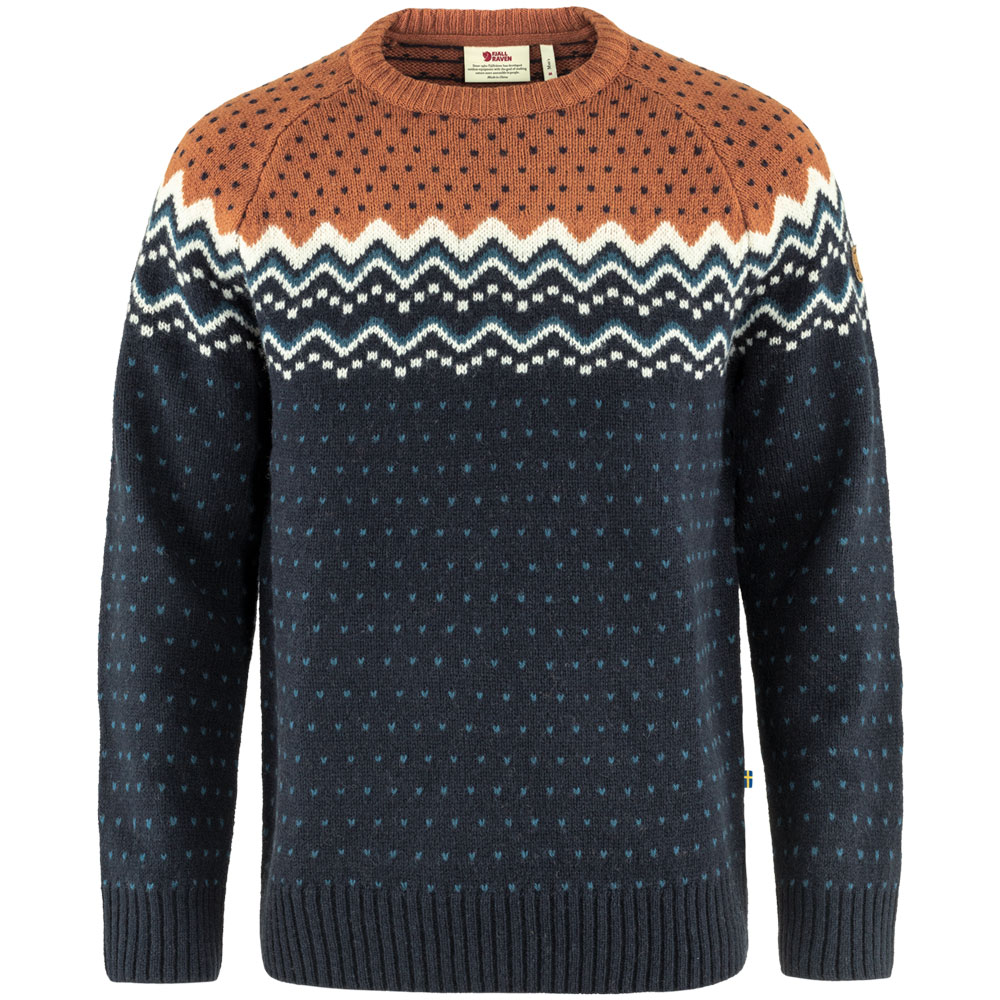 Fjaellraeven Oevik Knit Sweater Dark Navy/Terracotta Brown günstig online kaufen