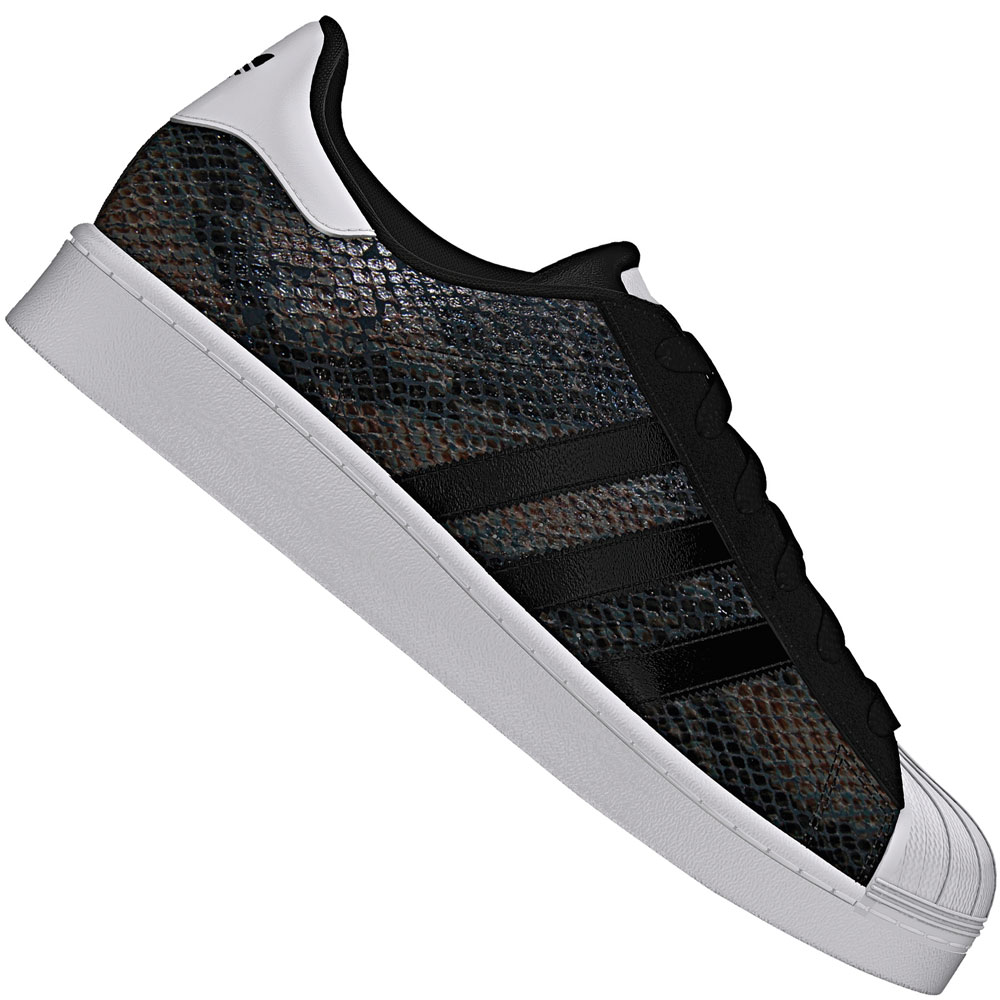 adidas superstar sneaker b35797 black/black/white