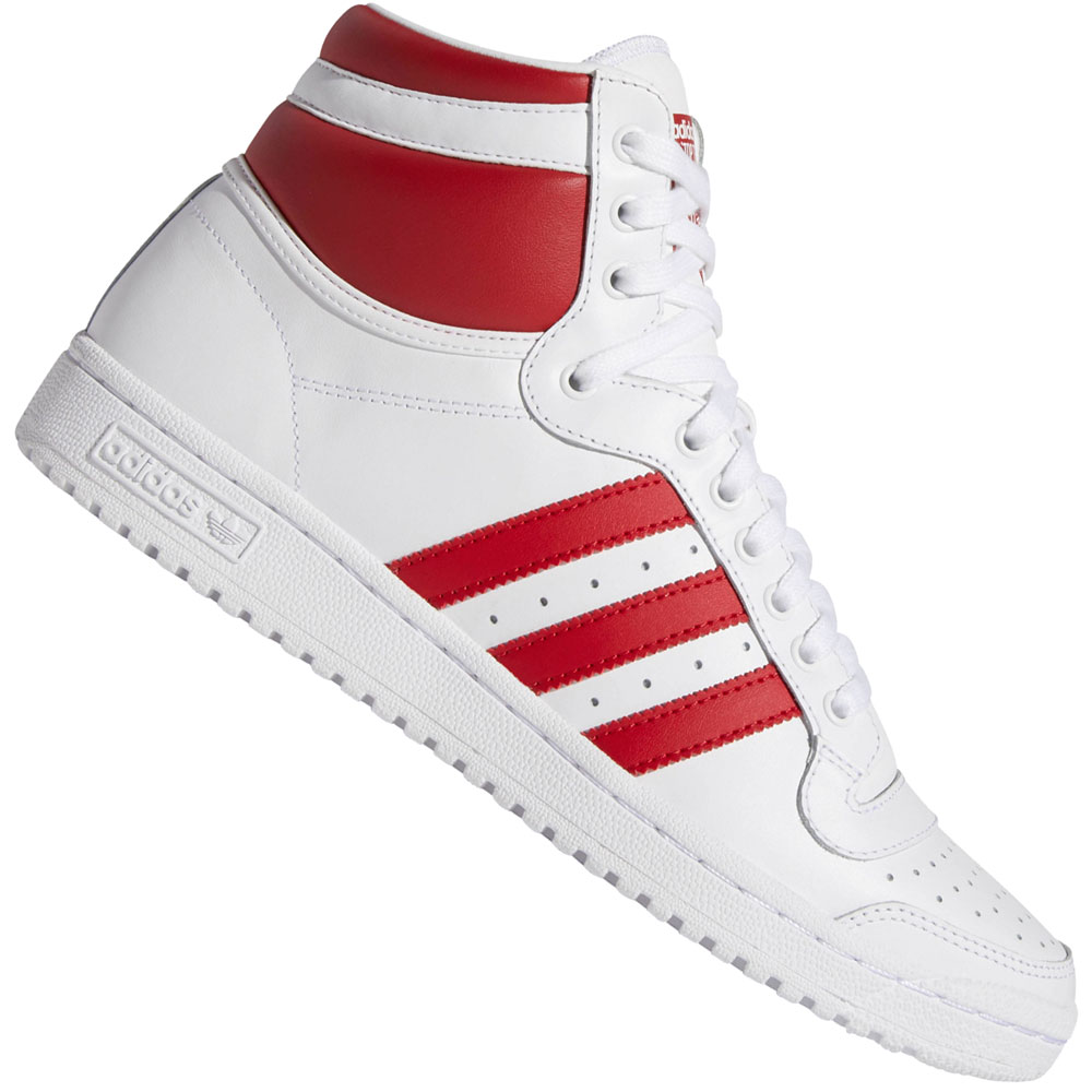 adidas top ten hi white red