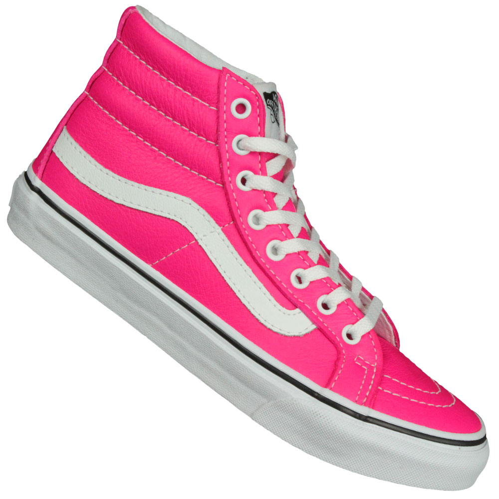 Vans Sk8 Hi Woman Sneaker Vqg37mo Neon Leatherpink Fun Sport Vision 