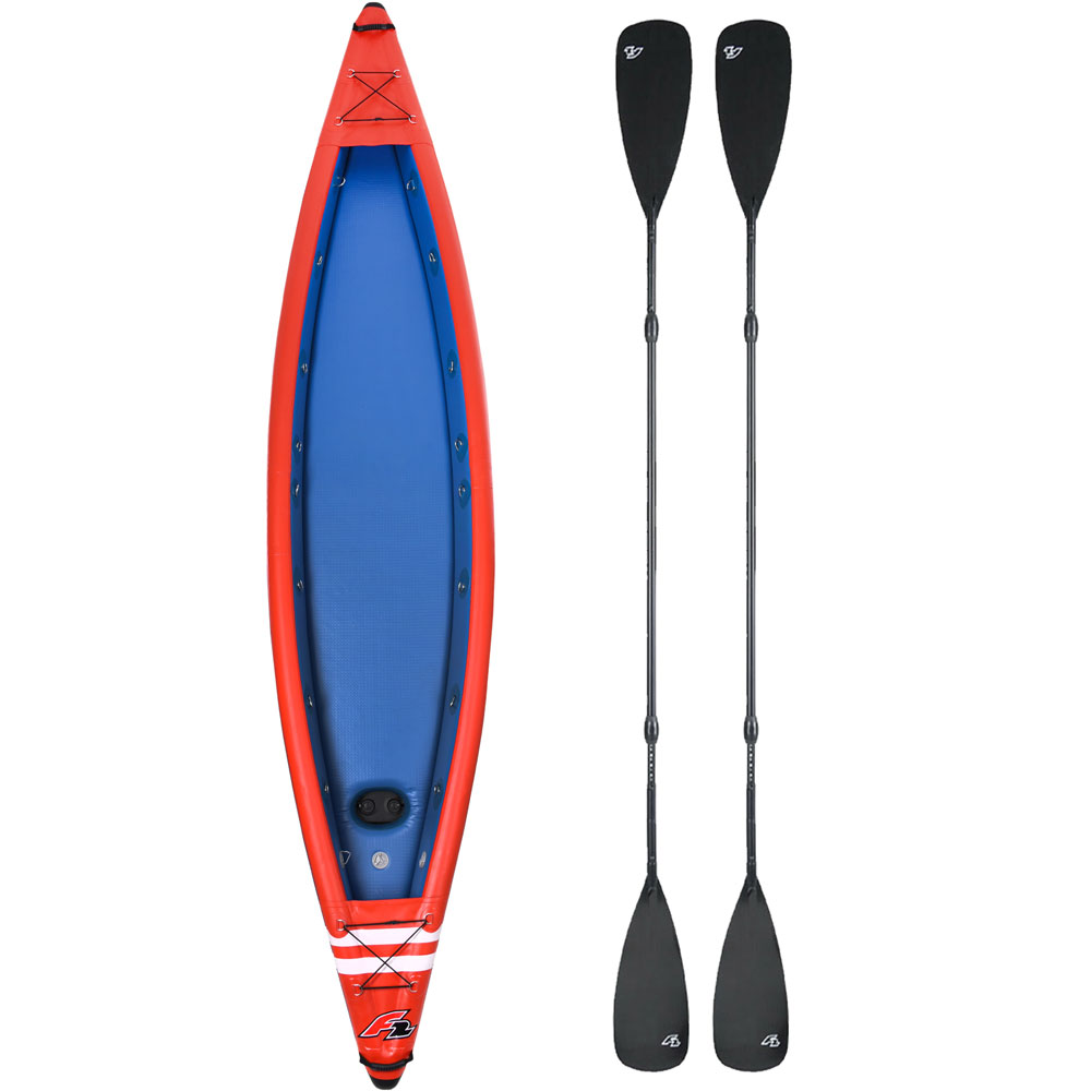 F2 Inflatable Kayak Two Seat White Blue