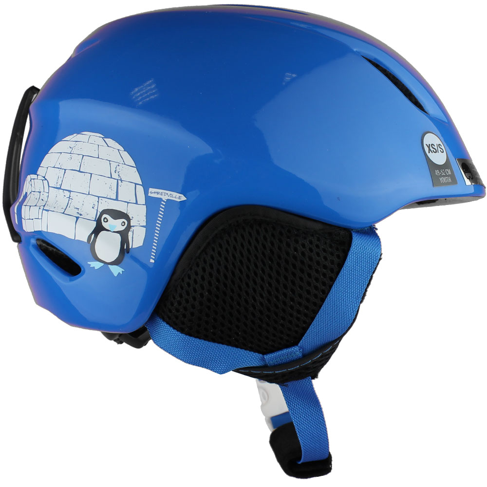Giro S Launch Kinder Skihelm Blue Penguins FunSportVision