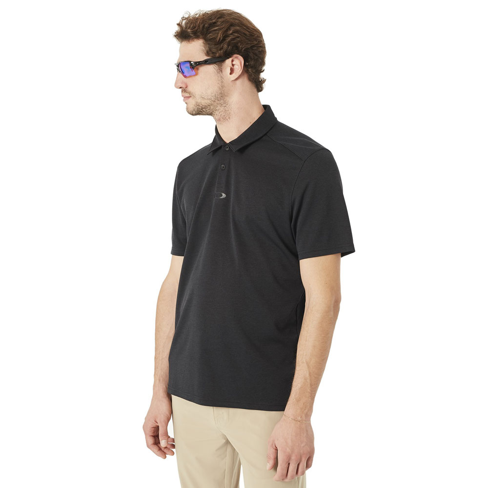 Oakley Aero Ellipse Polo Herren-Poloshirt Blackout Light Heather günstig online kaufen