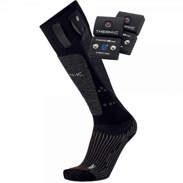 Therm-ic Heated Socks S-1400B Batteries Black/Grey