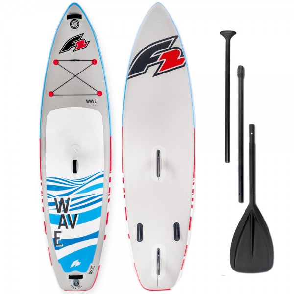 F2 Wave Windsurf Stand Up Paddle Board Set Grey/Blue