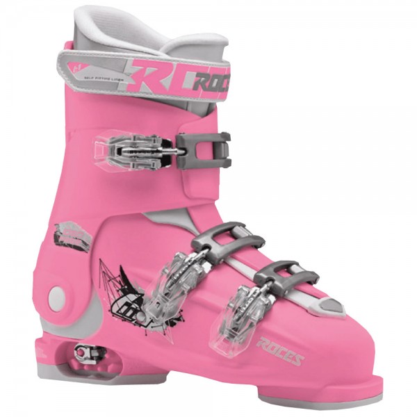 Roces Idea Free Kinder-Skistiefel Deep Pink/White