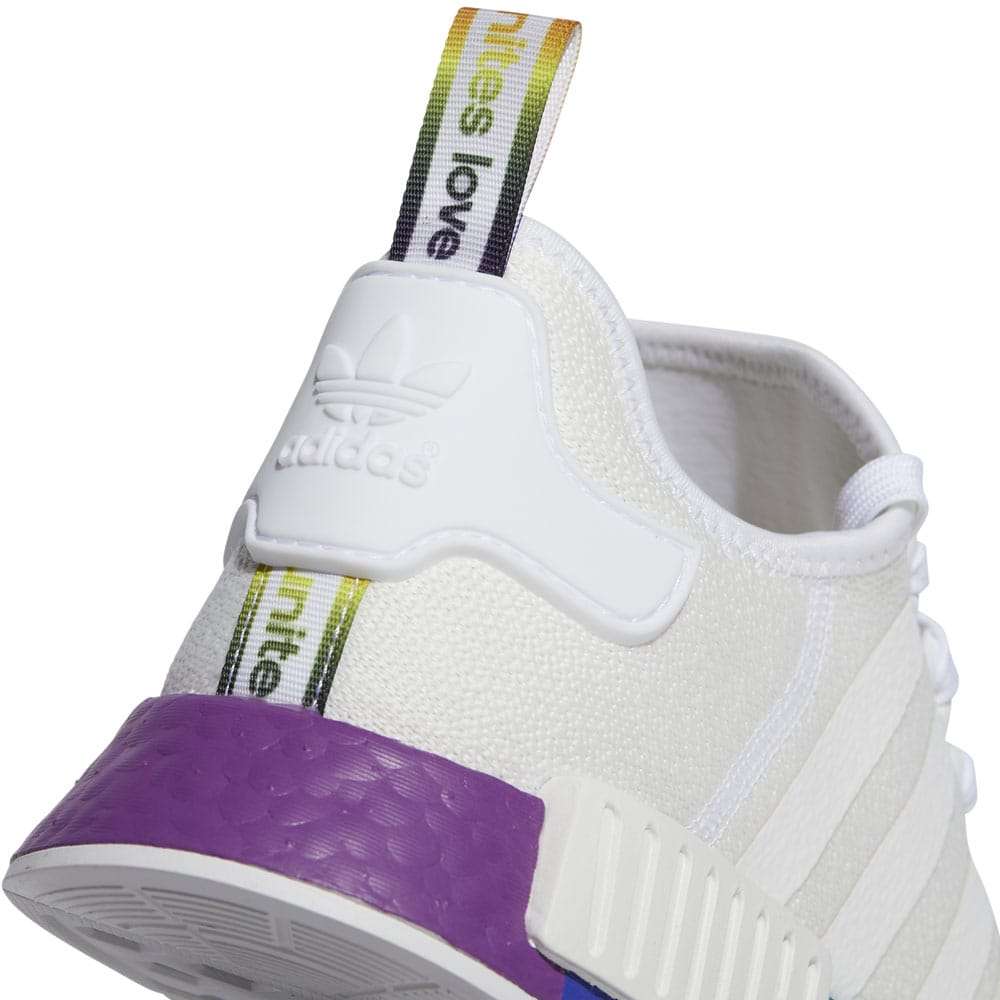 Nmd white purple green hot sale