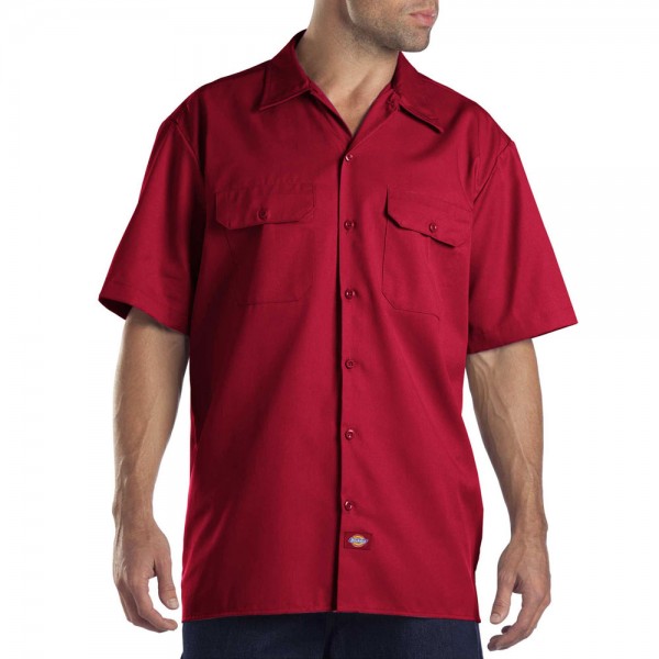 Dickies Short-Sleeve Work Shirt Herren-Hemd English Red