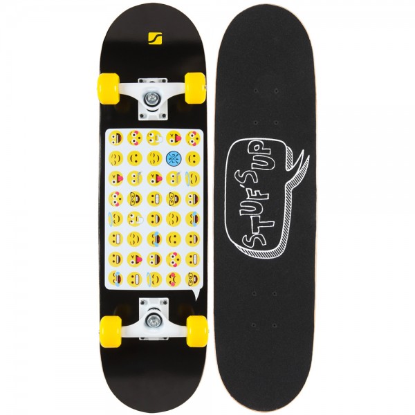 Stuf Emo Skatboard Black/Yellow/White