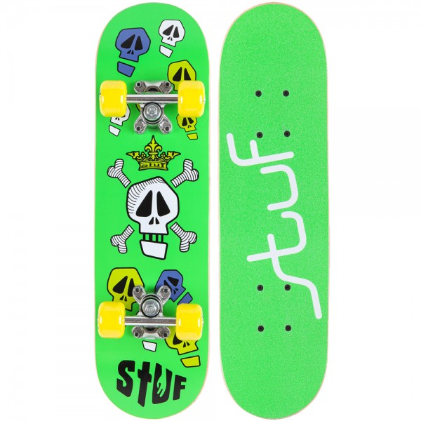 Stuf Kids Skateboard - Green/Yellow