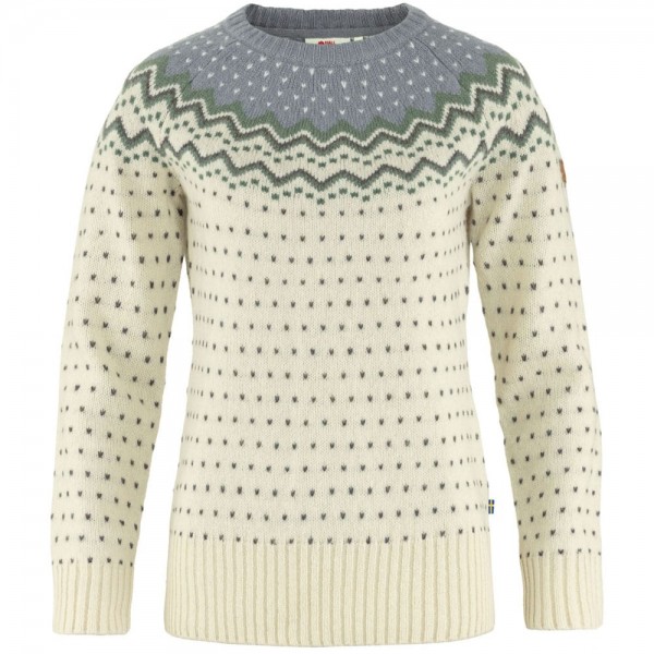 Fjaellraeven Oevik Knit Sweater Chalk White/Flint Grey