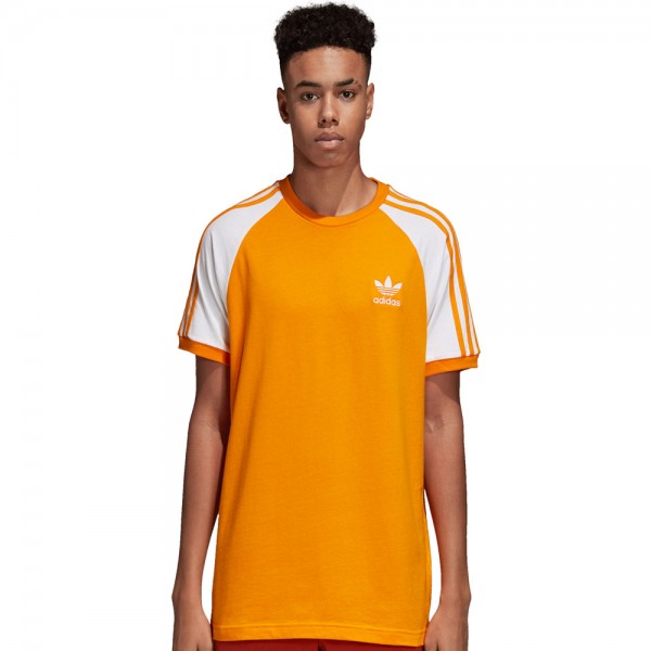 adidas Originals 3-Stripes Tee Herren-Shirt Bold Orange