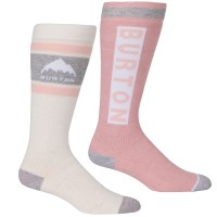 Burton Womens Weekend Midweight Socks 2 Pack Stout White