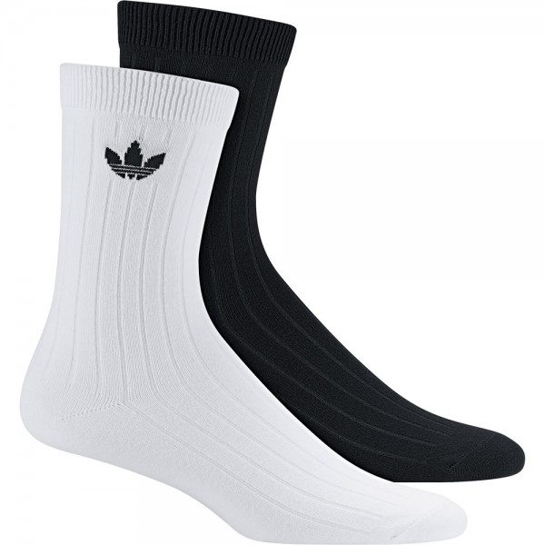 adidas Originals Mid Rib Crew Socks Black/White