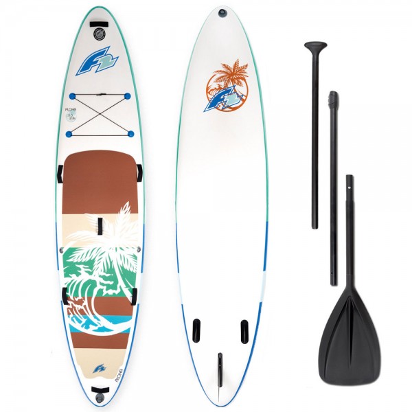 F2 Aloha Stand Up Paddle Board Set White/Turquoise