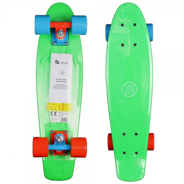 Stuf Funny Retro Mini Cruiser Skateboard 131483-002 Green