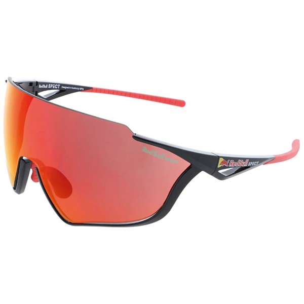 Red Bull Spect Eyewear Pace Shiny Black/Smoke with Red Mirror