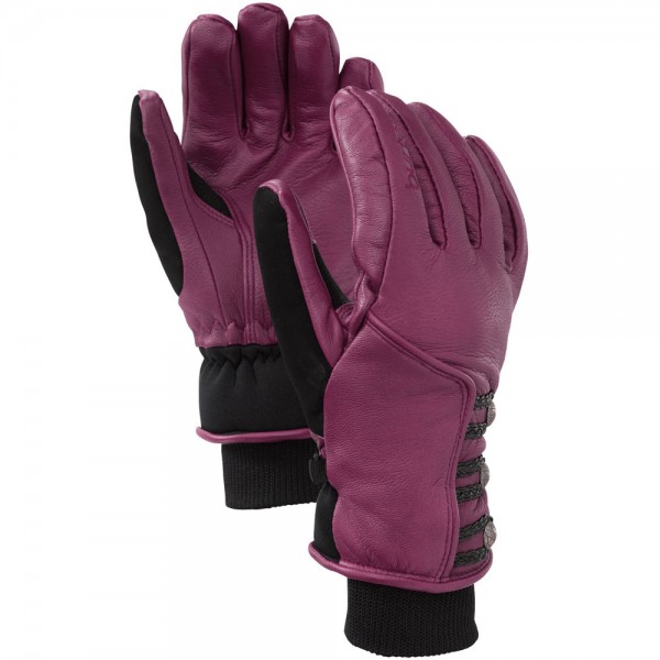 Burton Favorite Leather Glove Damen-Snowboardhandschuhe Garnet