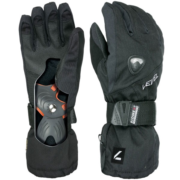 Level Fly Junior Kinder-Skihandschuhe Black
