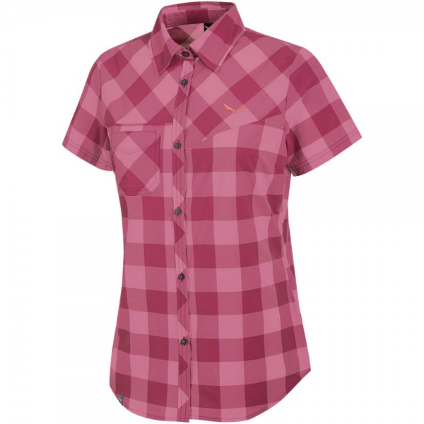 Salewa Puez Dry SS Shirt Damen-Bluse Chess Red/Onion