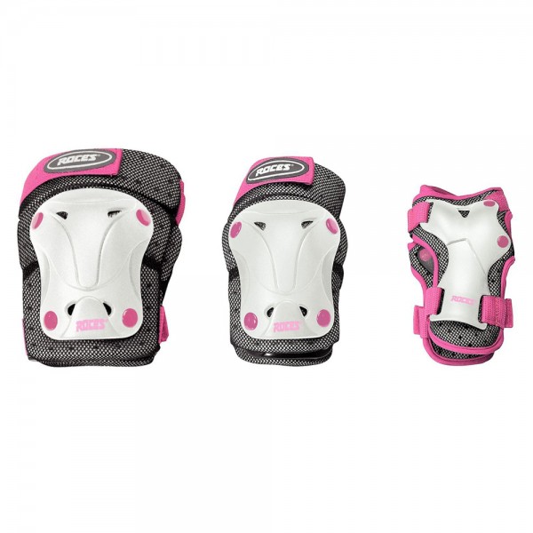 Roces JR Ventilated 3-Pack White/Pink
