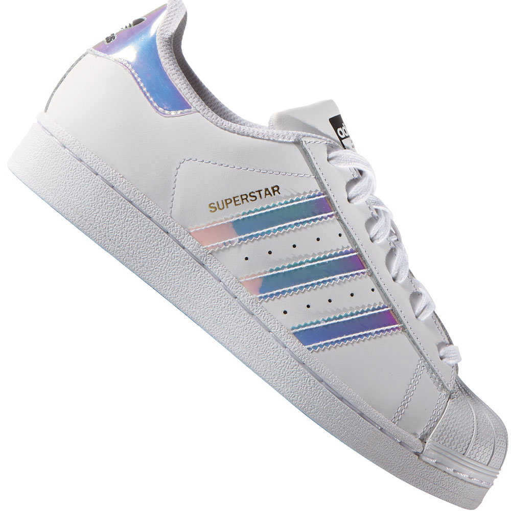 Adidas Originals Superstar J Sneaker White Silver Fun Sport Vision