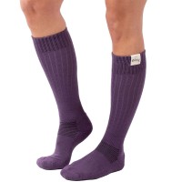 Eivy Rib Wool Socks Deep Purple