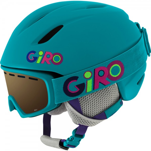 Giro Launch Combo Pack Kinder-Skihelm Goggle Matte Marine Wild