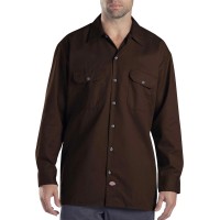 Dickies Long-Sleeve Work Shirt Herren-Hemd Dark Brown