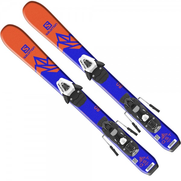 Salomon QST Max Jr XS Ski - C5 Bindung Orange/Blue