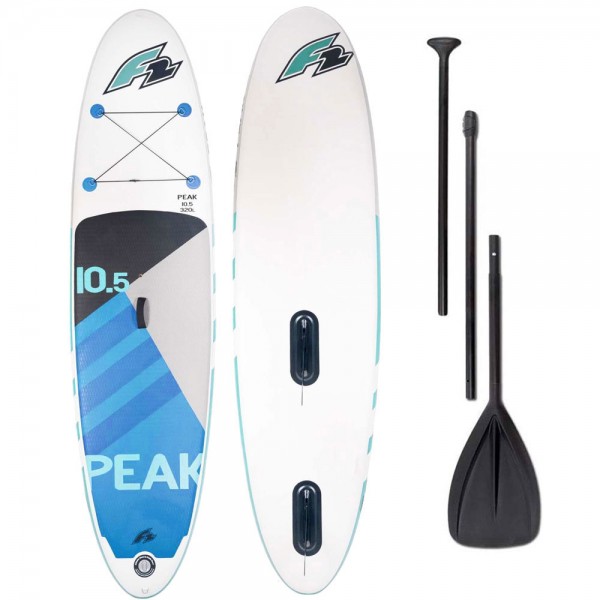 F2 Peak Windsurf Stand Up Paddle Board Set White/Blue