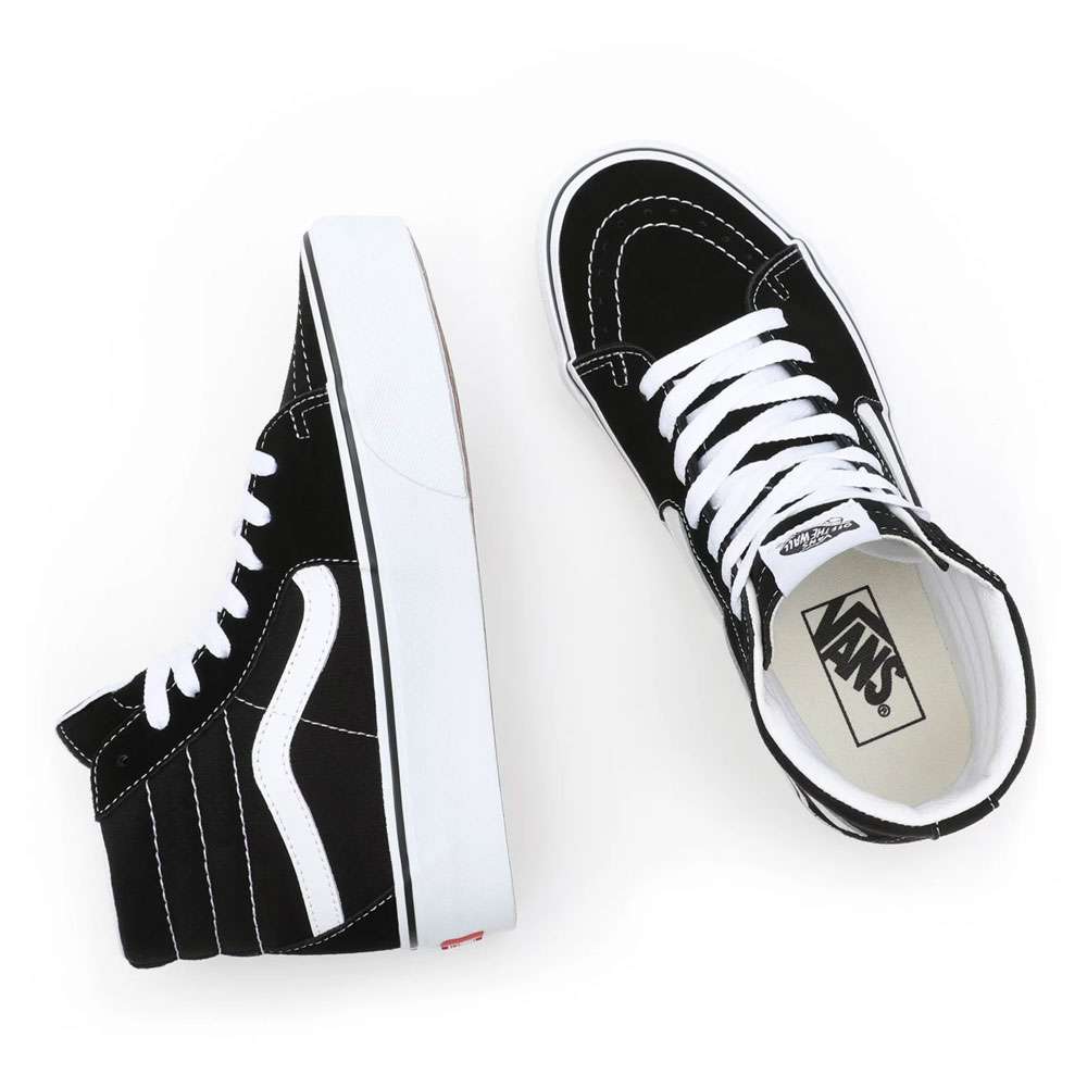 Vans Sk8 Hi Platform 2 Black True White Fun Sport Vision
