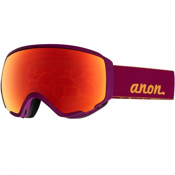 Anon WM1 Damen-Snowboardbrille mit Skimaske Purple/Sonar Infrared