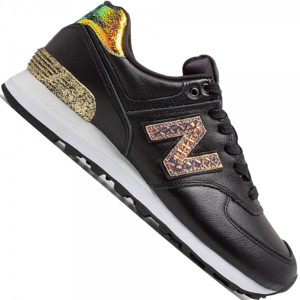 New Balance 574 Damen-Sneaker Black/Metallic Gold