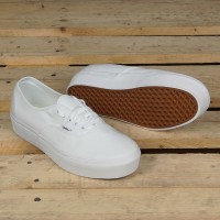 Vans authentic white platform outlet