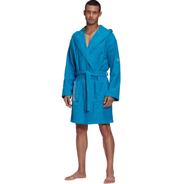 adidas Performance Bathrobe Hooded Shock Cyan