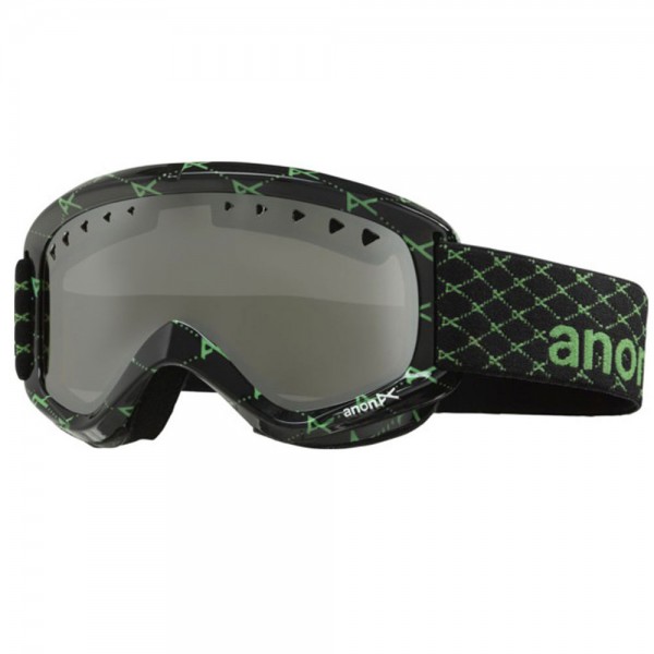 Anon Helix Snowboardbrille Green Logonet Black/Silver Mirror
