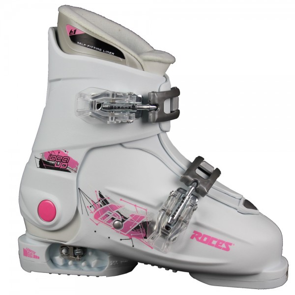 Roces Idea Up Kinder-Skistiefel White/Deep Pink