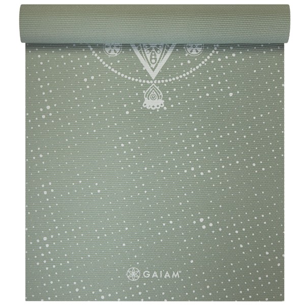 Gaiam Classic Printed Yoga Mat Celestial Green 5mm