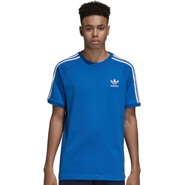 adidas Originals 3 Stripes Tee Herren-Shirt Bluebird
