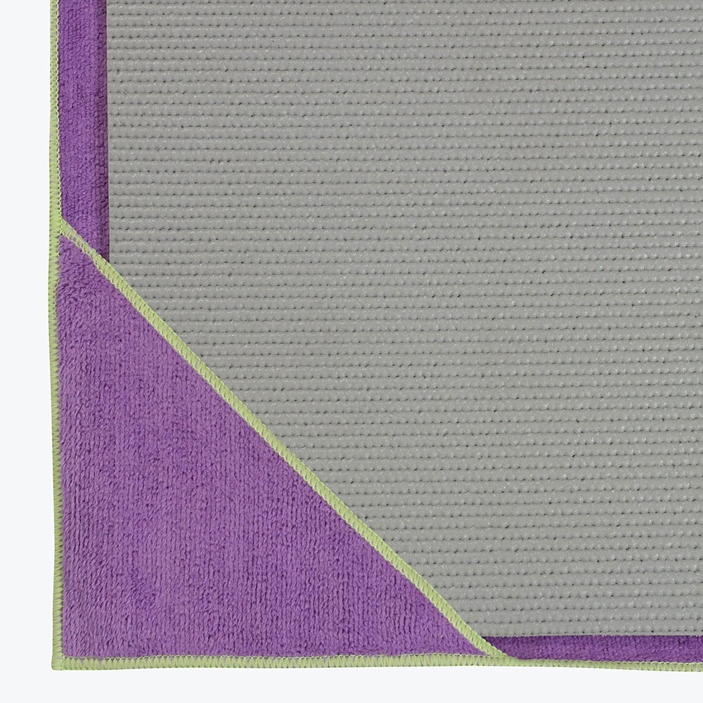 Gaiam Stay-Put Yoga Mat Towel Purple Jam