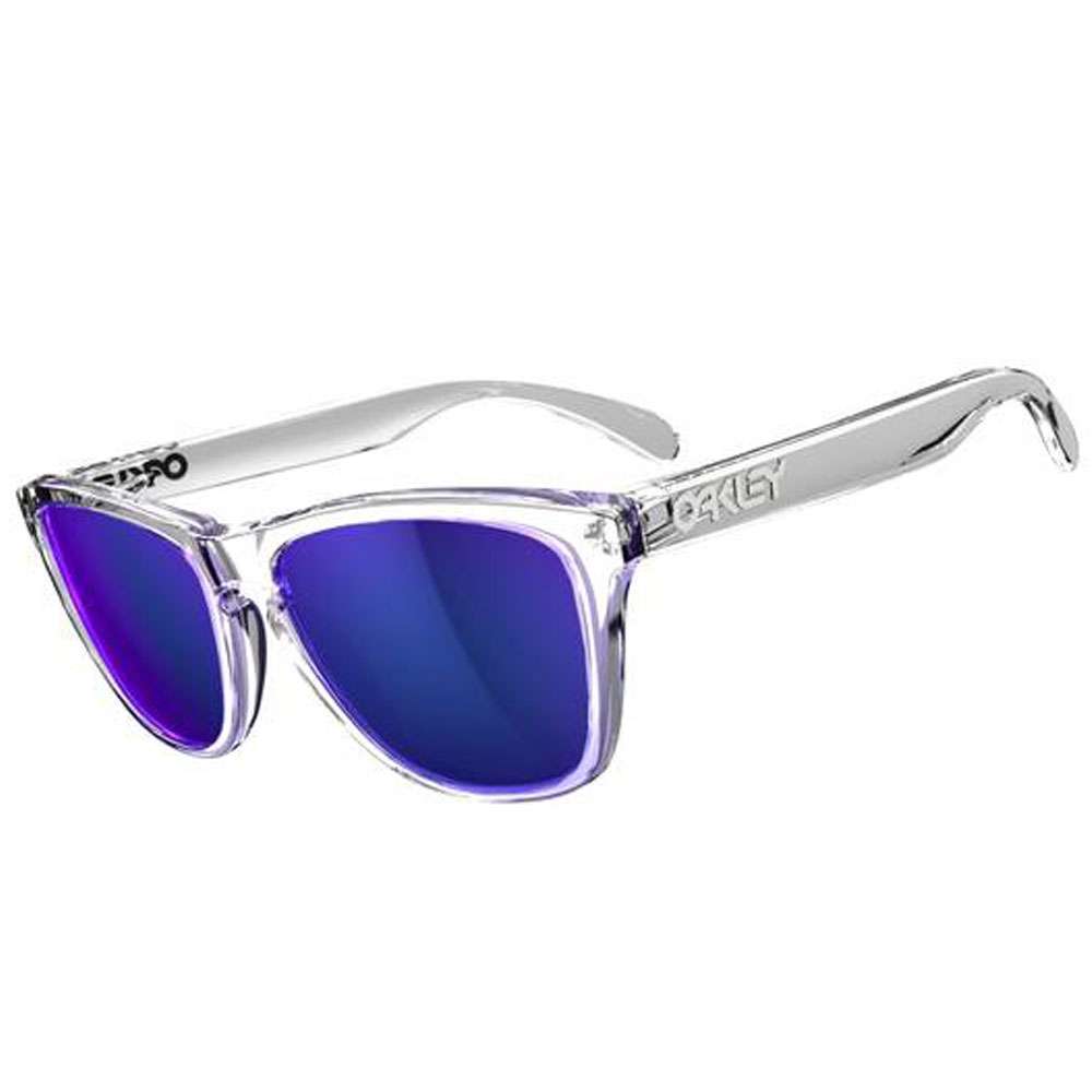 Oakley Frogskins Sonnenbrille Polished Clear/Violet Iridium FunSport