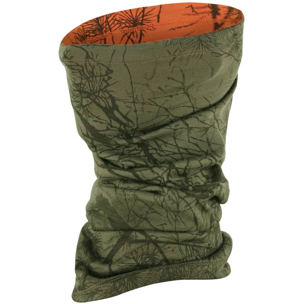 Fjaellraeven Lappland Neck Gaiter Green Camo Orange/Multi Camo