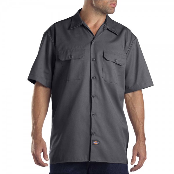 Dickies Short-Sleeve Work Shirt Herren-Hemd Charcoal Grey